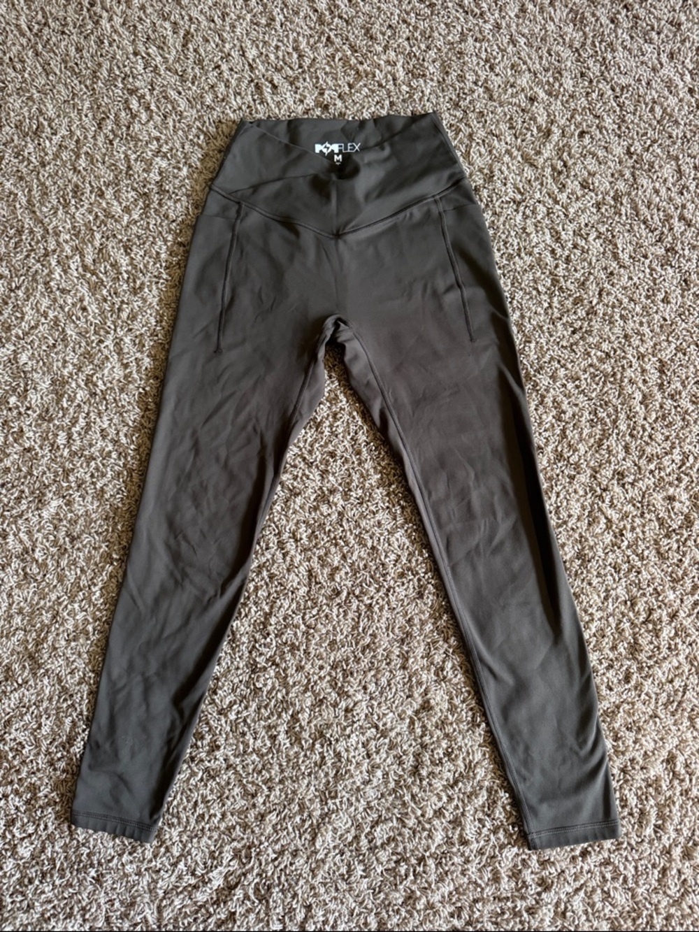 POPFLEX High-Waist Leggings in Olive Green